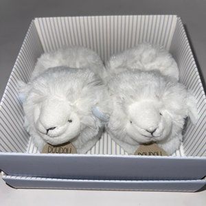 DouDou et Compagnie Lamb Booties Gift Box White